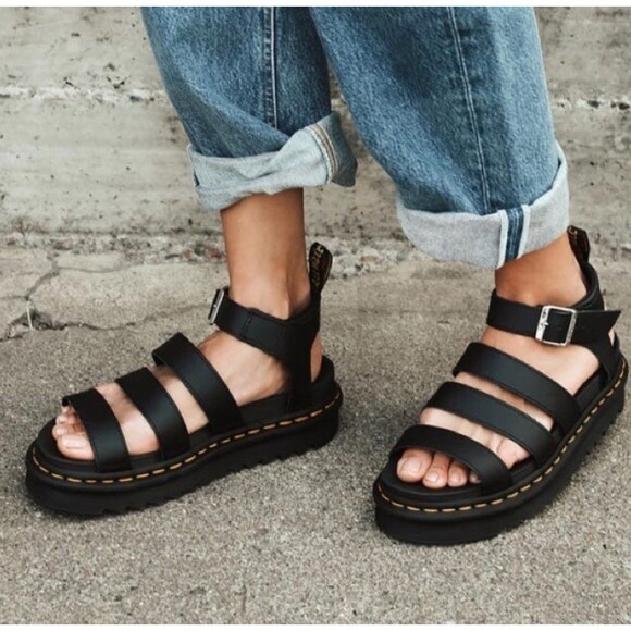 Dr Marten VEGAN BLAIRE WOMEN'S FELIX GLADIATOR SANDALS SZ US L6 EU37 UK4 NEW - Picture 1 of 6